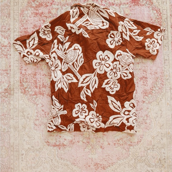 HRH, Men’s Vintage Brown Floral Shirt - Picture 2 of 3